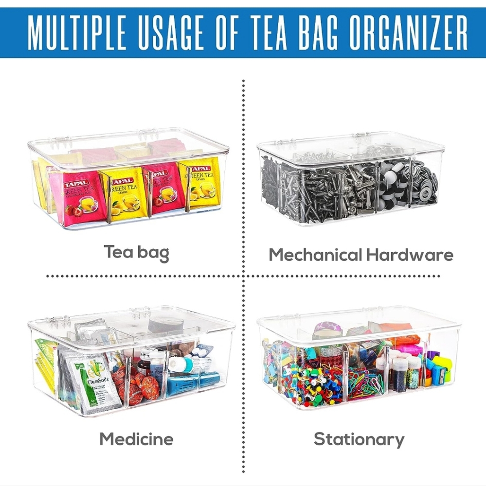 Clear plastic organizer